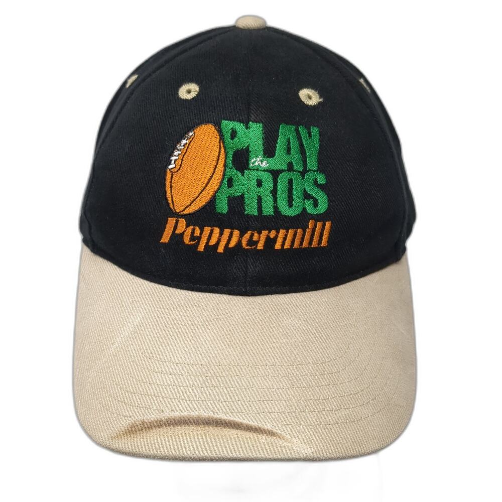 Play The Pros Peppermill Slideback Baseball Cap Black One Size Att Headwear